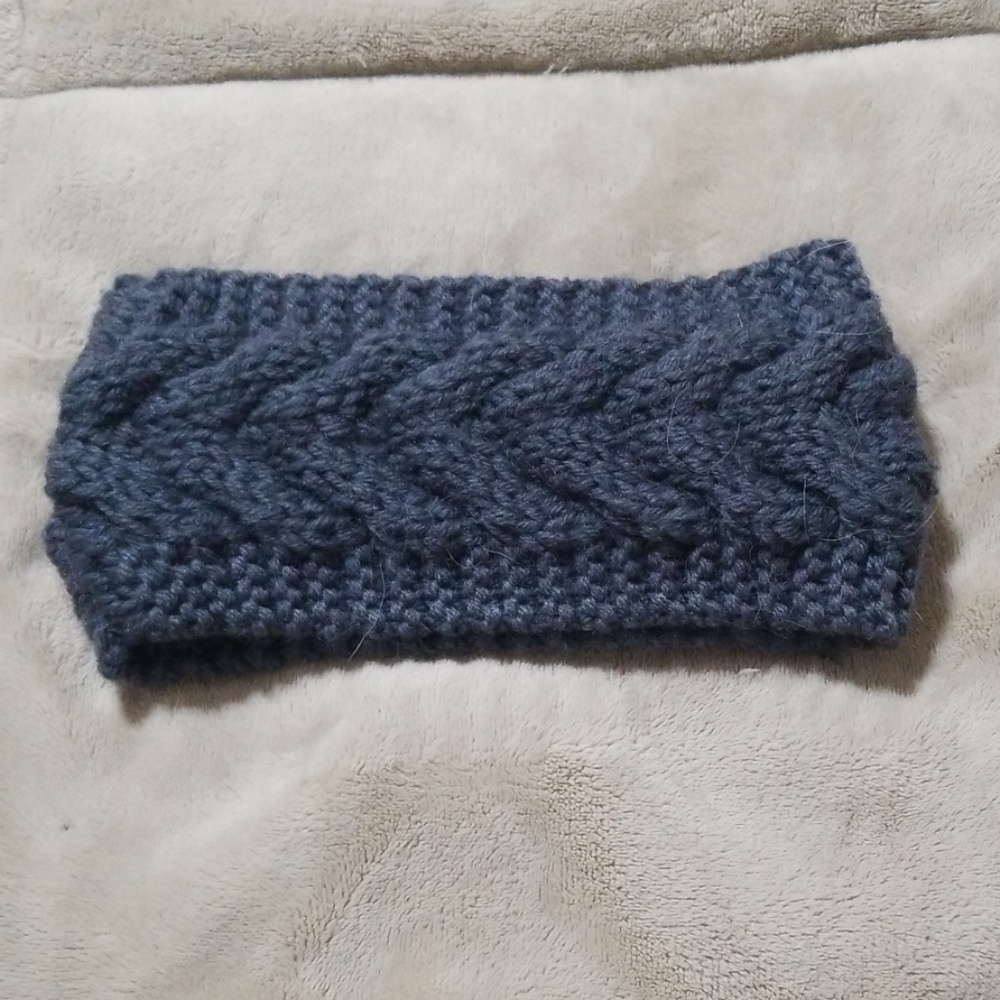Grey ear warmers/head wrap